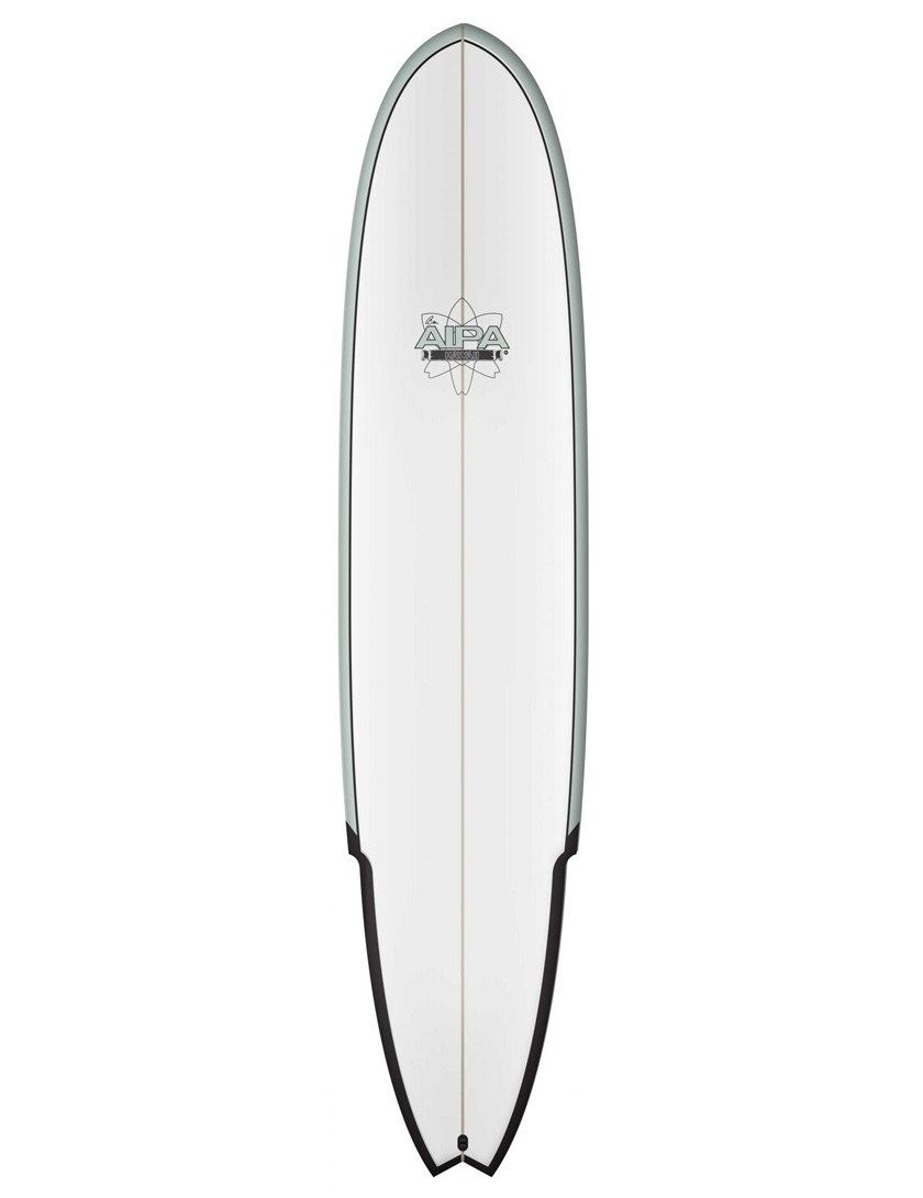 Aipa Big Brother Sting Fusion Surfboard 9ft 6 Futures - Grey/White 