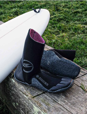 Alder Drift Round Toe 5mm Wetsuit Boots - Black