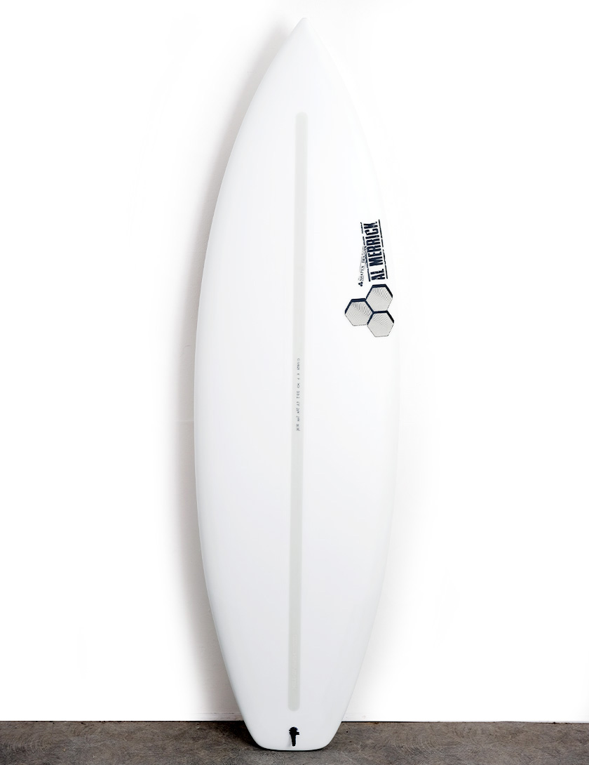 Channel Islands Dumpster Diver 2 Spinetek surfboard 5ft 11 Futures - White