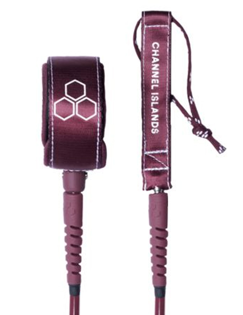 Channel Islands Mikey February Everyday Hex Surfboard Leash 6ft - Merlot Ocean
