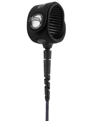 FCS Freedom Helix Surfboard Leash 6ft - Smoke/White