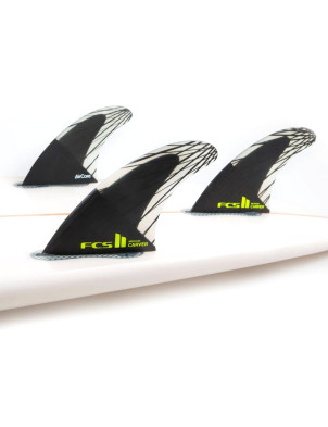 FCS II Carver PC Carbon Tri Fin Medium - Black/Acid