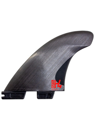 FCS II H4 Hi Density Carbon Fibre Tri Fin Large - Smoke