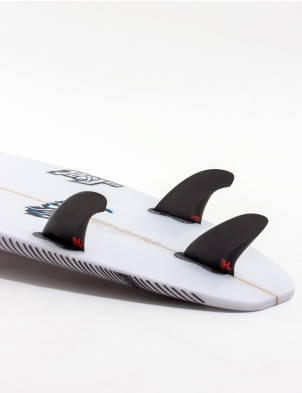 FCS II H4 Hi Density Carbon Fibre Tri Fin Large - Smoke