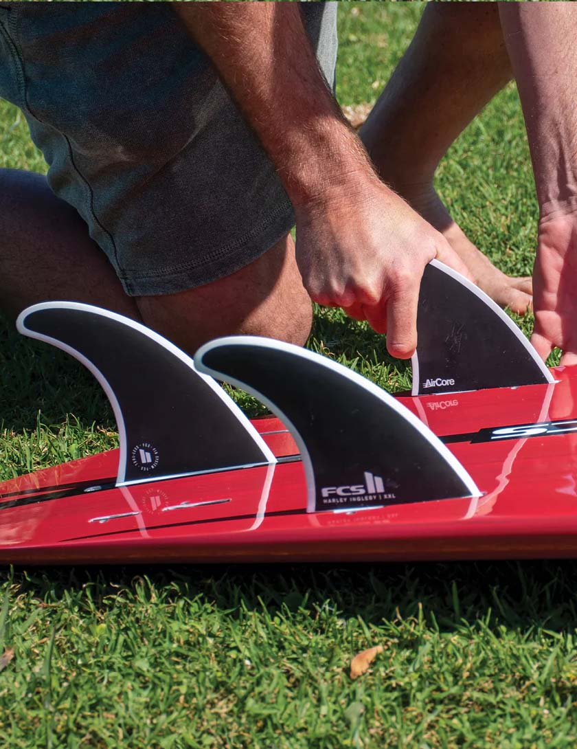 FCS II Harley LB Tri Fins X Large - Black/White