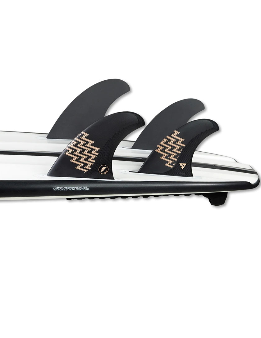 Futures Gerry Lopez Alpha Tri-Quad Fins Large - Carbon/Sand