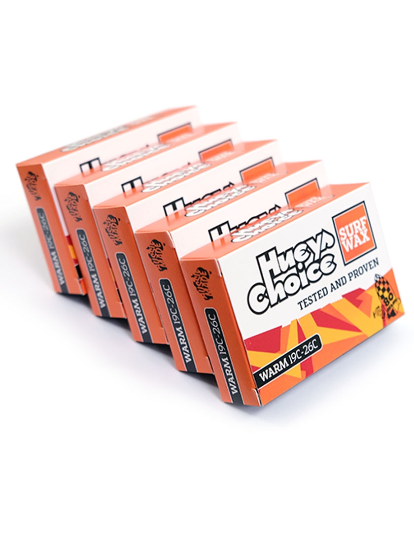 Hueys Choice Warm Water Surf Wax 5 Pack 
