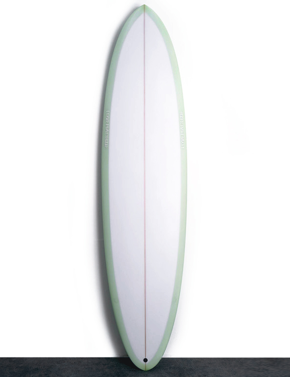 Love Machine FM surfboard 7ft 8 Futures FCS - Green Tint