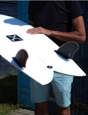 Machado Too Fish Keel Fin Single Tab - Red/Black