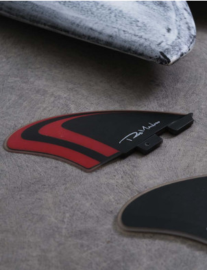 Machado Too Fish Keel Fin Double Tab - Red/Black