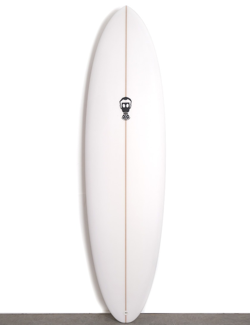 Mark Phipps One Bad Egg surfboard 7ft 6 Futures - White