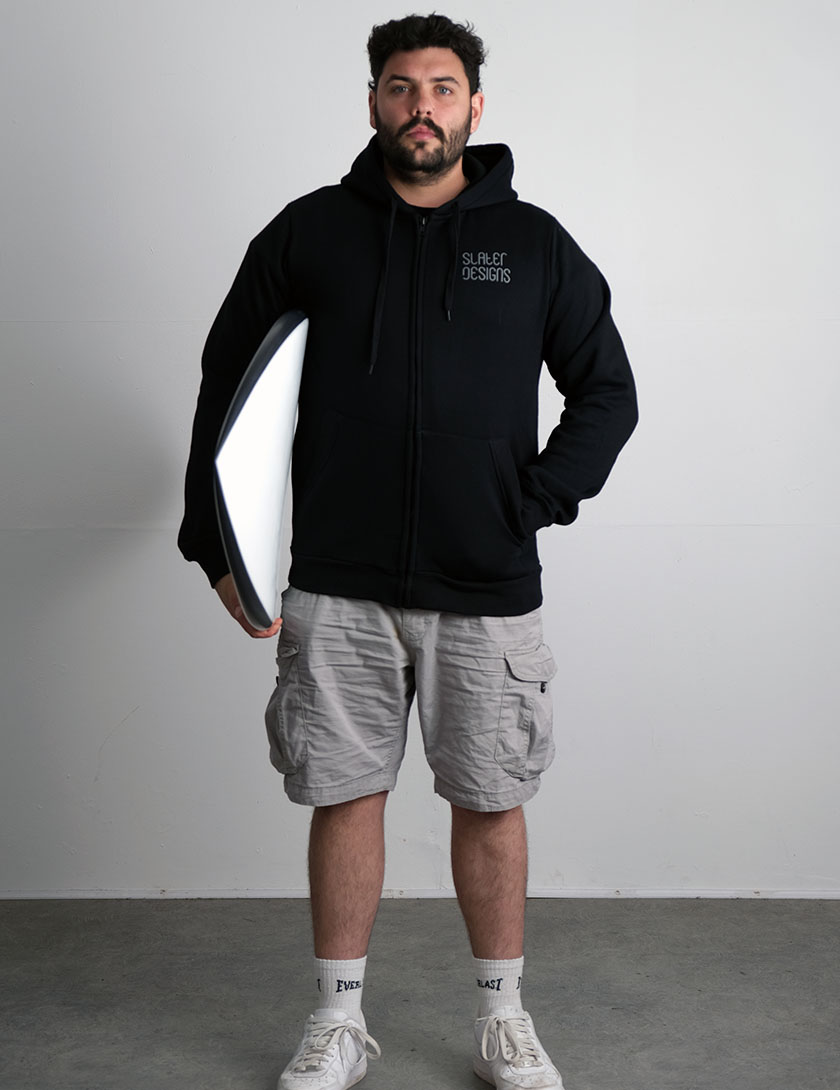 Slater Designs Pill FLC Zip Hoodie - Black
