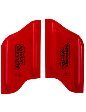 Sticky Channels Surfboard Channels 4" - Red