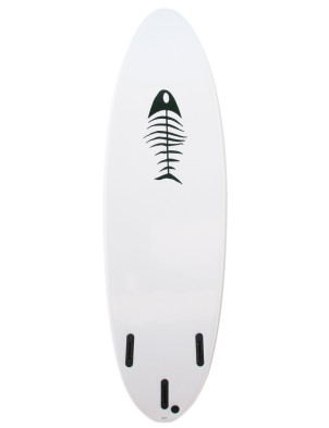 Surfworx Pro-line King Pin Hybrid soft surfboard 6ft 4 package - White