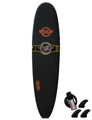 Surfworx Ribeye Mini Mal soft surfboard 7ft 6 - Black