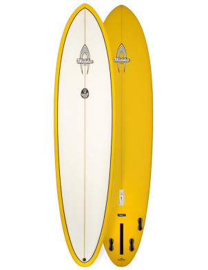 Walden Deviled Egg True Ride surfboard 7ft 10 FCS II - Yellow/White