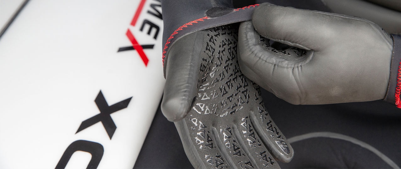 Xcel Wetsuit Glove Action Shot