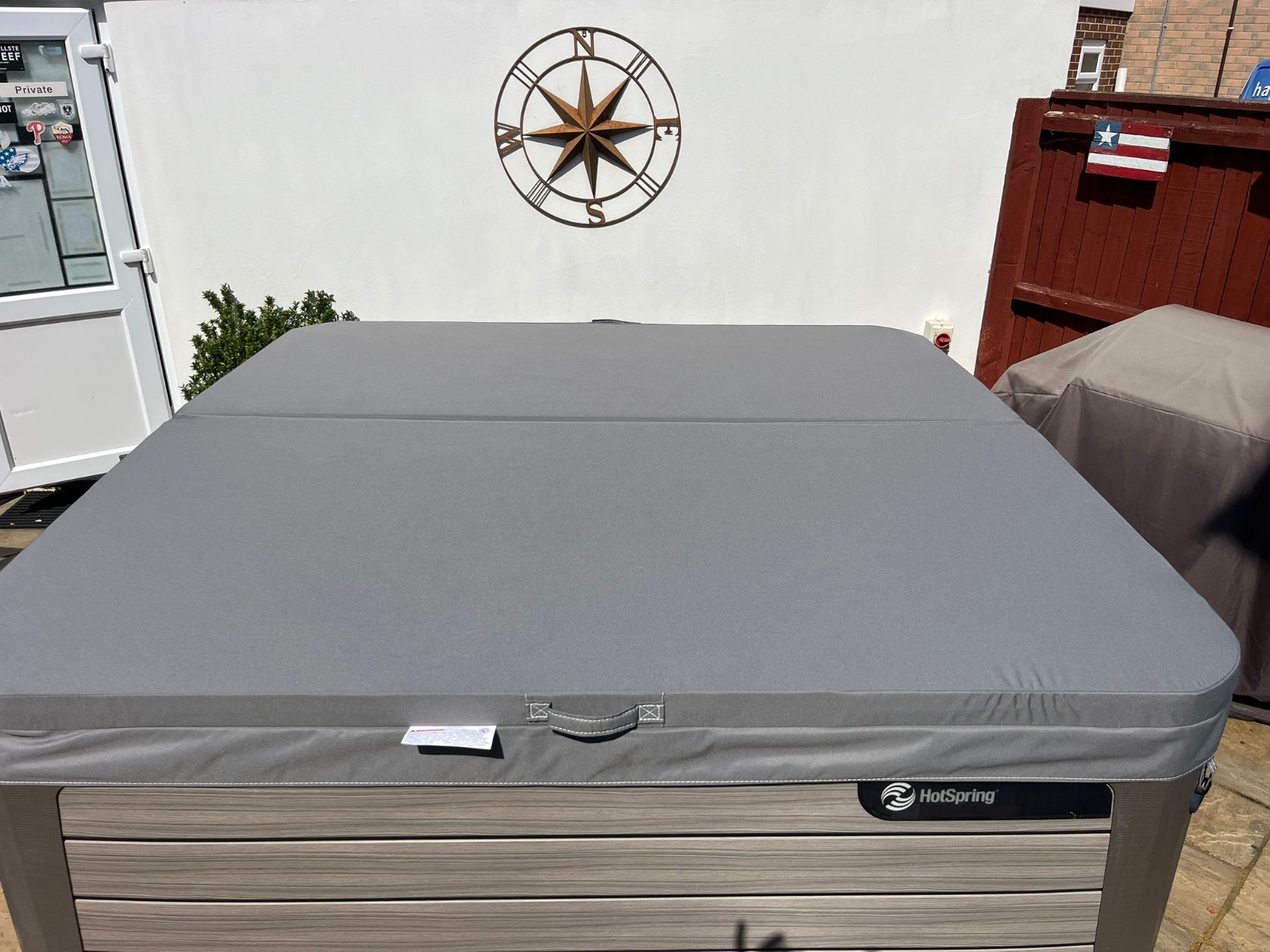 Replacement Hot Tub Cover for Hot Spring Aria / Vanguard 2014-2022 Smoke Grey