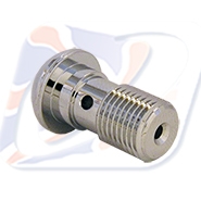 M10x1.00 DOMED SINGLE BANJO BOLT, CHROME