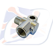 90° ELBOW FEMALE M10x1.0 CONVEX, CHROME