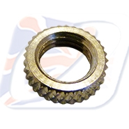 M10x1.25 KNURLED LOCK RING, ZINC