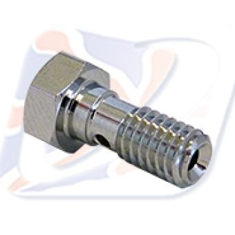 M6x1.00 HEX SINGLE BANJO BOLT, CHROME