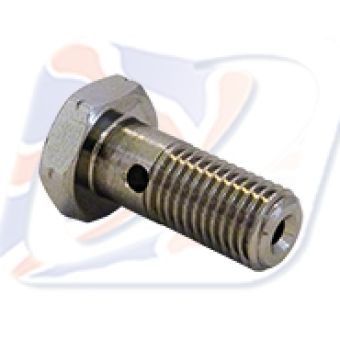 M8x1.00 HEX SINGLE BANJO BOLT, CHROME