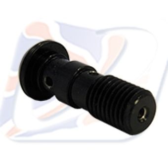 M10x1.25 DOMED DOUBLE BANJO BOLT, BLACK