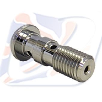 M10x1.25 DOMED DOUBLE BANJO BOLT, CHROME