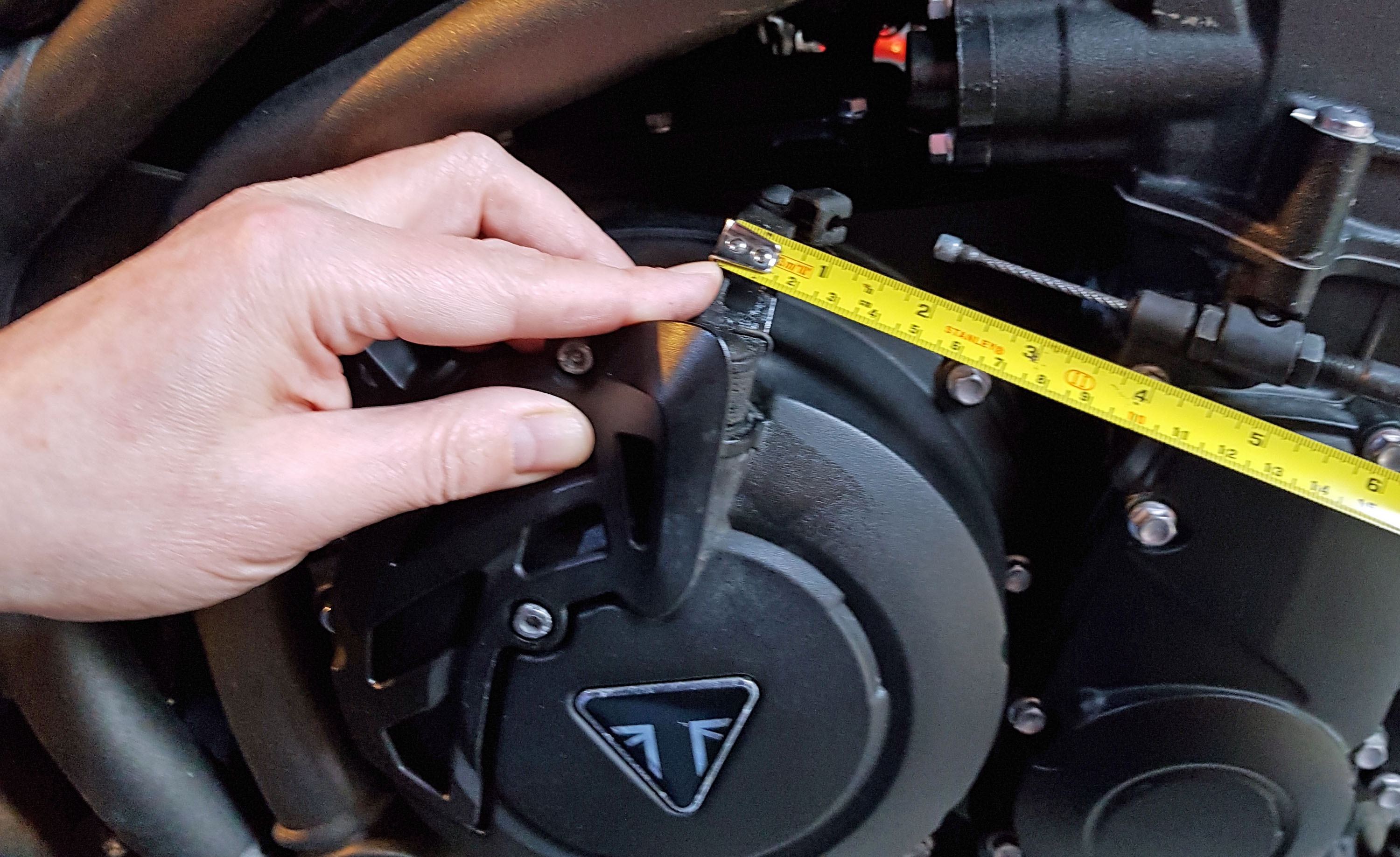 Measure motorcycle cable