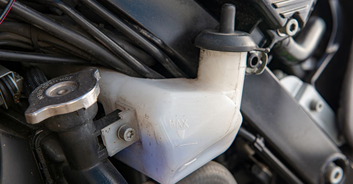 motorcycle coolant level check